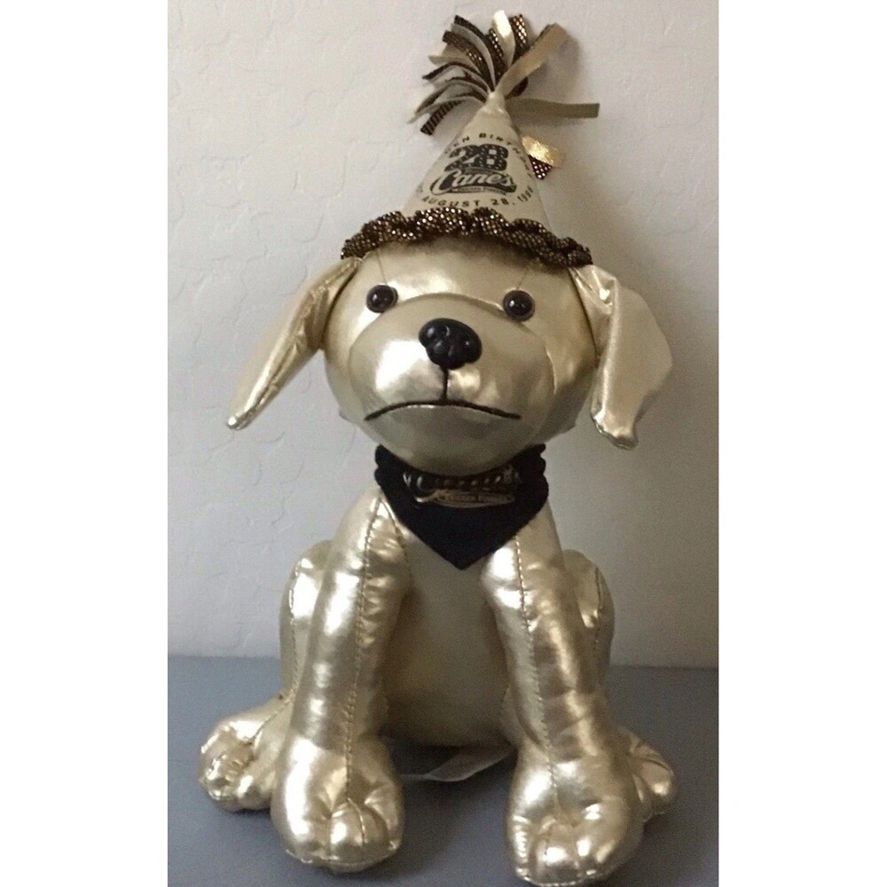 Raising Canes Plush 10” Gold Dog Limited Edition 28th Golden Birthday (1996) VTG